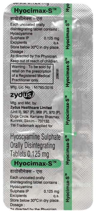 Hyocimax S Tablet 10